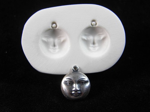Mini moon face - moon, clay