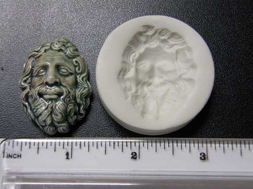 Zeus polymer clay mold face - clay,