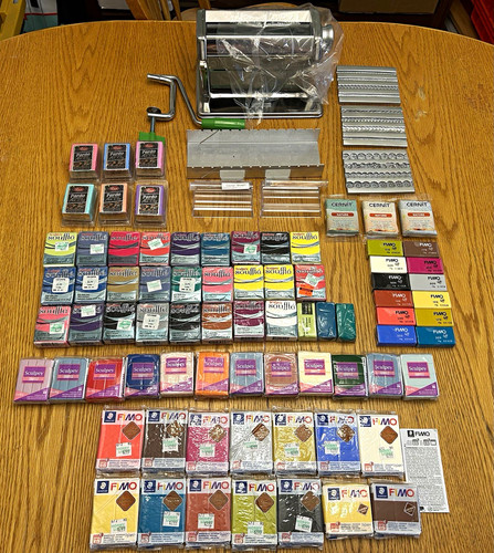 Lot new polymer clay mixed - new, clay,